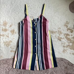 Button front tank dress